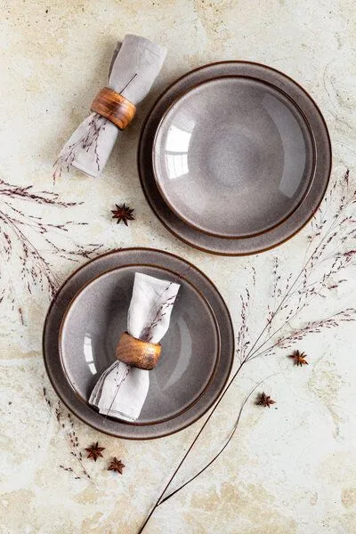Mäser Mäser Frühstücksset 12-tlg. "Smoky's" Steinzeug, Braun, – Produktbild 3 von 5
