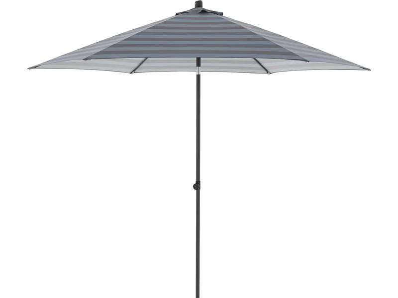 Doppler doppler Sonnenschirm "myZone Push Up" Ø 300 cm, HV, Blockstreifen anthrazit – Produktbild 1 von 1