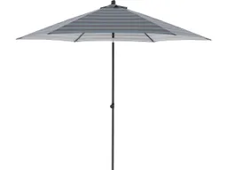 Doppler doppler Sonnenschirm "myZone Push Up" Ø 300 cm, HV, Blockstreifen anthrazit – Produktbild 1 von 1