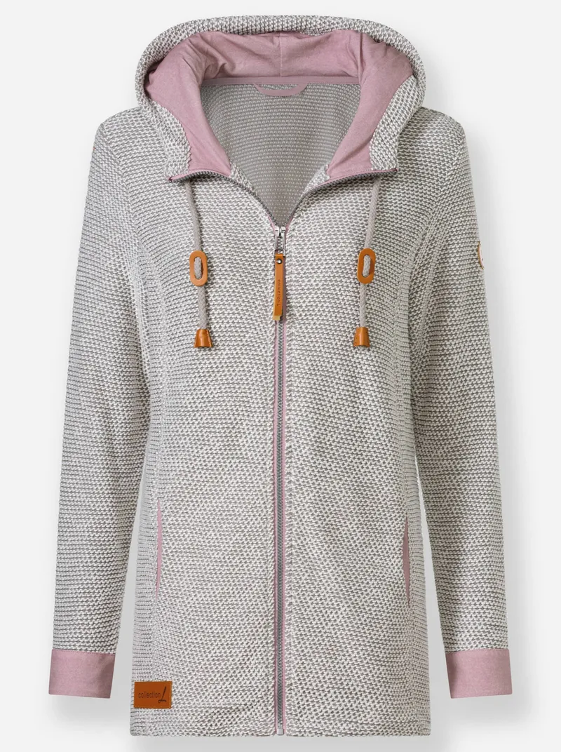 Witt Sweatjacke, Steingrau-mauve, – Produktbild 1 von 2