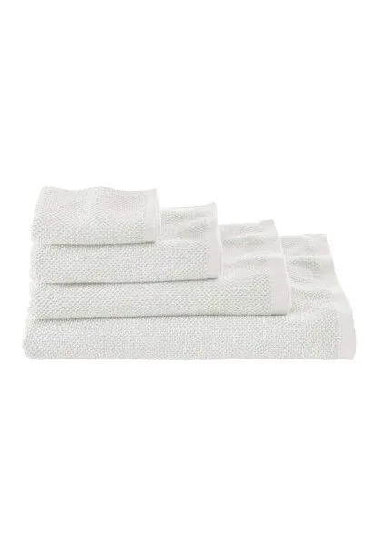 hessnatur hessnatur Frottier-Handtuch mit Reiskornstruktur aus reiner Bio-Baumwolle, Naturweiss, – Produktbild 4 von 5