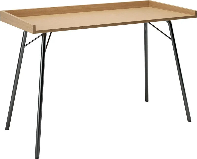 Woodman Schreibtisch Rayburn, Computertisch, Home Office (Made in Europe), im schlichten skandinavischen Design, FSC®-zertifiziert, Beige, – Produktbild 1 von 4