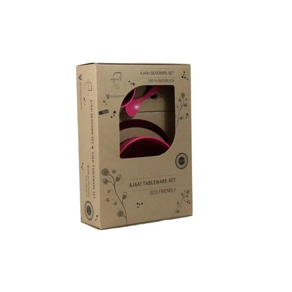 ajaa ajaa! Geschirr-Set 4-teilig, Pink, – Produktbild 2 von 4