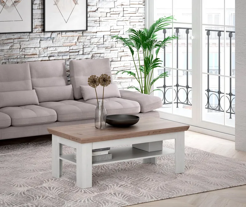 FORTE Couchtisch Iloppa, Breite ca. 120 cm, Weiß, – Produktbild 1 von 5