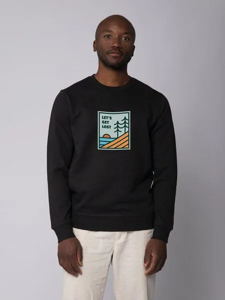 watapparel watapparel Sweatshirt Unisex Let's Get Lost, Black, – Produktbild 2 von 3