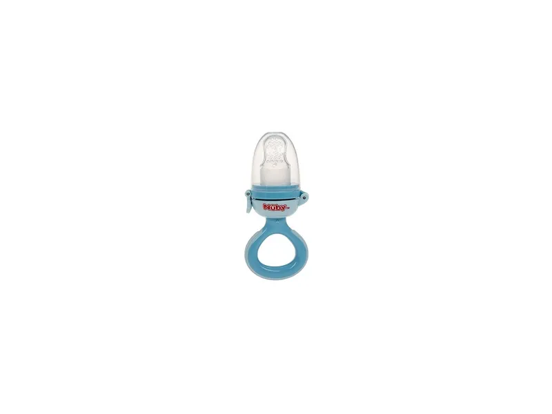 Nuby Nuby Baby Fruchtsauger, Mundstück aus Silikon Maße 19,4 x 7,2 x 4,8 cm, Blau, – Produktbild 1 von 2