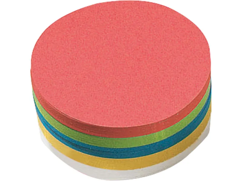 250 Blatt Moderatorenpapier Kreise 9,5 cm (farbig sortiert) – Produktbild 1 von 1
