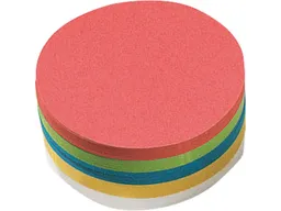 250 Blatt Moderatorenpapier Kreise 9,5 cm (farbig sortiert) – Produktbild 1 von 1