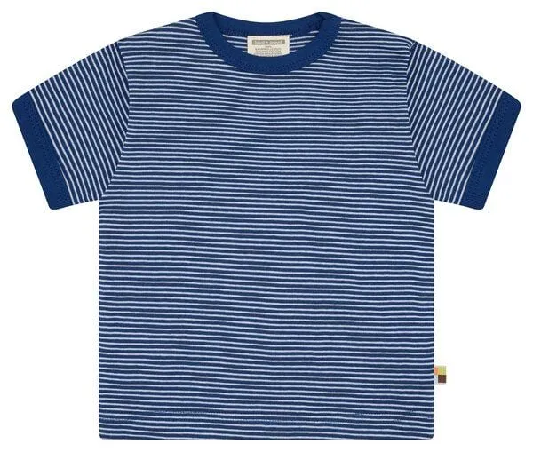 loud + proud loud + proud Babys & Kinder T-Shirt Streifen, GOTS-zertifiziert, Ultramarineblau), – Produktbild 1 von 2