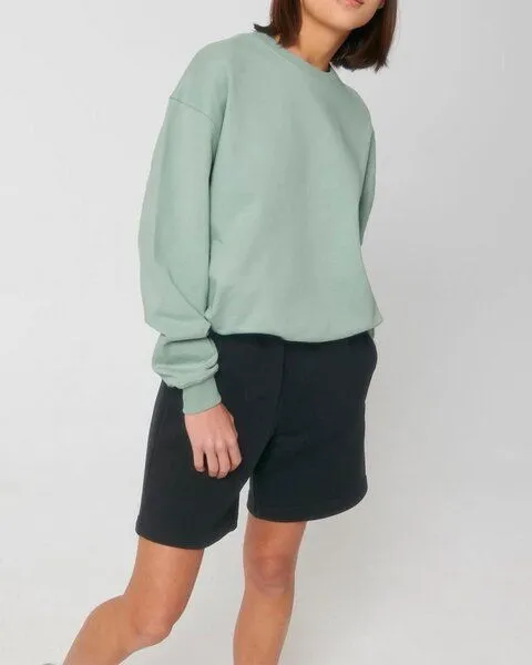 YTWOO YTWOO Oversized Sweatshirt aus reiner Bio-Baumwolle, Dry Handfeel, Hellgrün, – Produktbild 3 von 4
