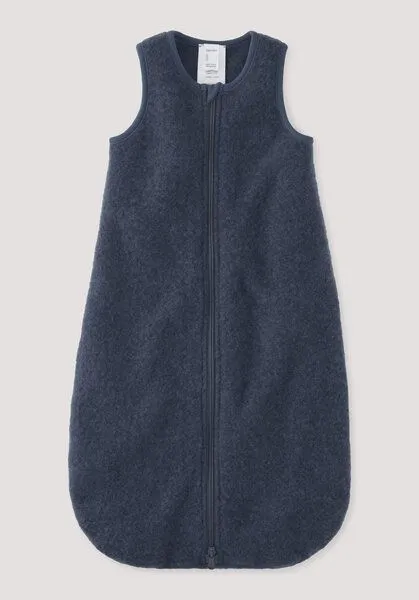 hessnatur hessnatur Wollfleece Schlafsack aus reiner Bio-Merinowolle TOG 1,5, Graphitblau, – Produktbild 1 von 2