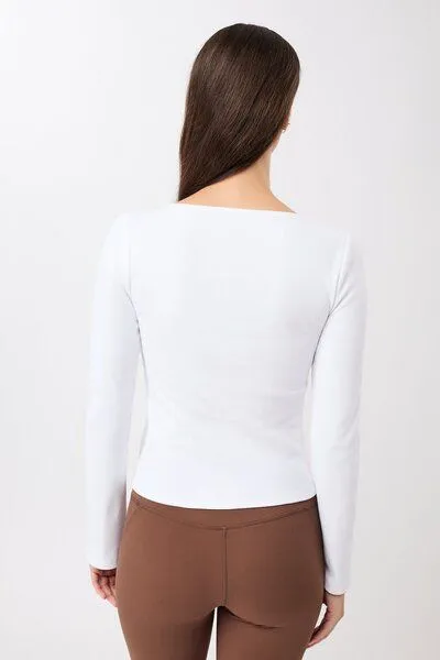 mandala mandala Side Button Longsleeve, White (weiß), – Produktbild 2 von 4