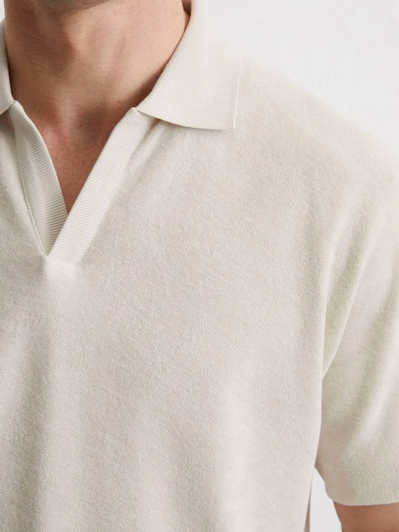 Marc O'Polo Marc O'Polo Poloshirt Riva Terry Cloth Ecru - Größe XL, Beige, – Produktbild 5 von 5