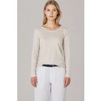 HempAge HempAge Damen Langarm-Shirt Lene Hanf/Bio-Baumwolle, Distel (natur), – Produktbild 1 von 1