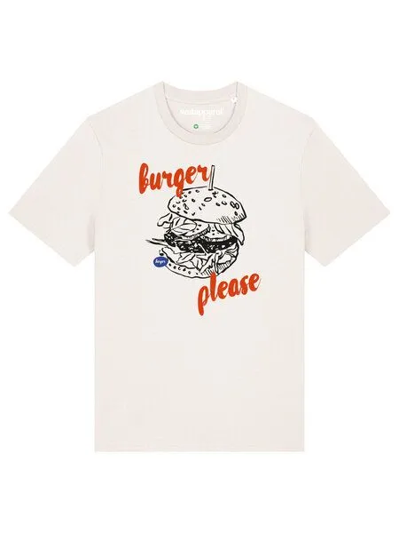 watapparel watapparel T-Shirt Unisex Burger please, Off white, – Produktbild 2 von 4