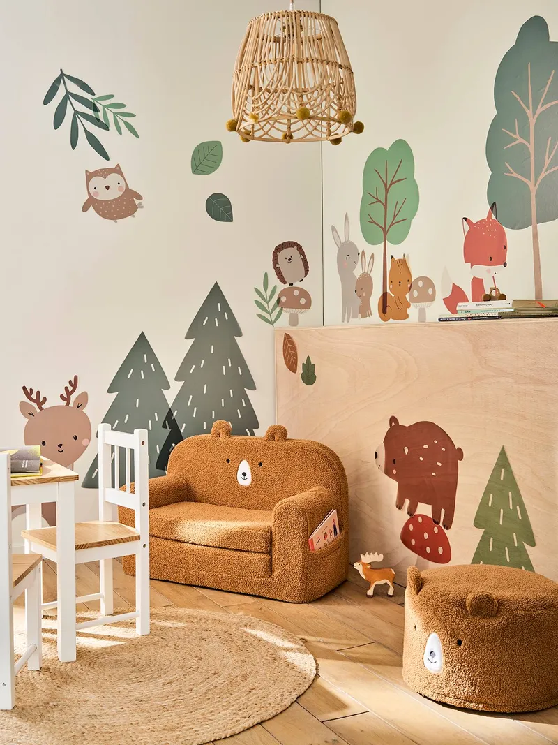 Vertbaudet Kinderzimmer XXL-Wandsticker GRÜNER WALD, Grün bedruckt, – Produktbild 1 von 3