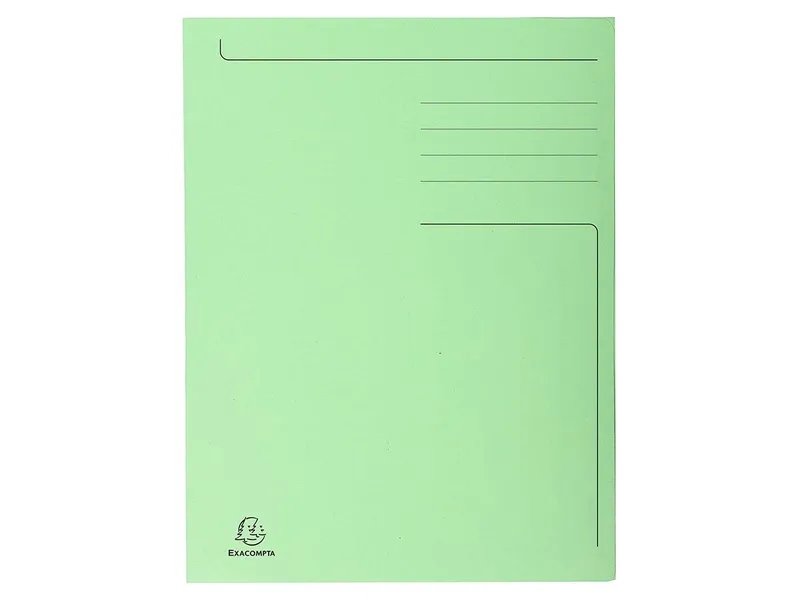 Exacompta 50 Exacompta Aktenmappen "Forever", 3 Klappen, 280 g/m², 245x350 mm für Format Folio, grün – Produktbild 1 von 1