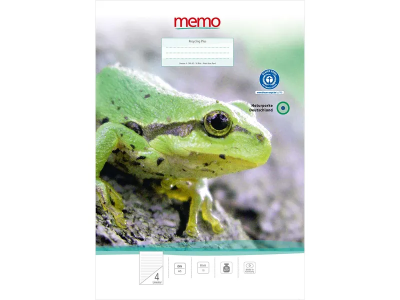 Memo memo Schulheft A5 lin. o. Rand Lin. 4 – Produktbild 1 von 1