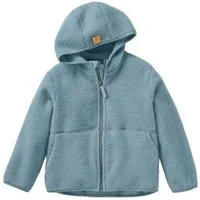 hessnatur hessnatur Wollfleece Jacke aus reiner Bio-Merinowolle, Gletscherblau, – Produktbild 1 von 1