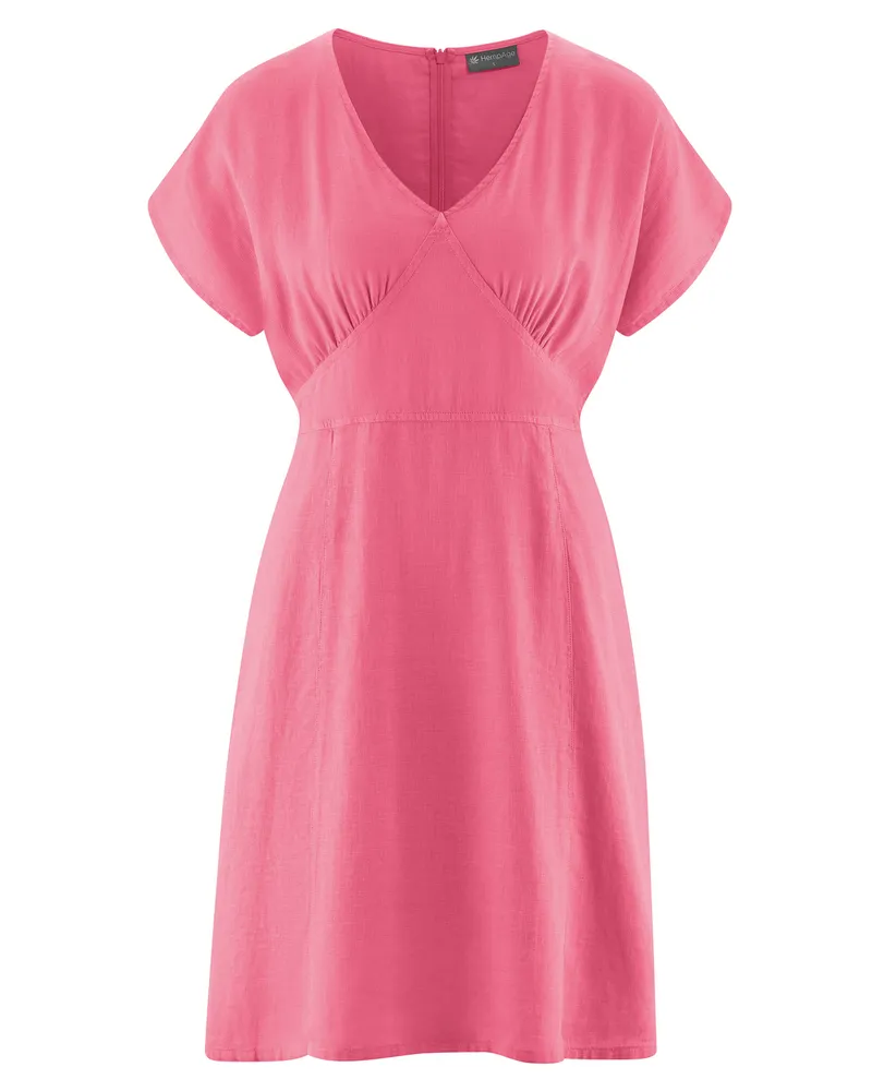 HempAge Hempage Damen vegan Elegantes Sommerkleid In Hibiskusrosa, Rosa, – Produktbild 1 von 2