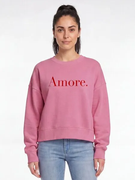 watapparel watapparel Sweatshirt Frauen Amore, Bubble pink, – Produktbild 2 von 2