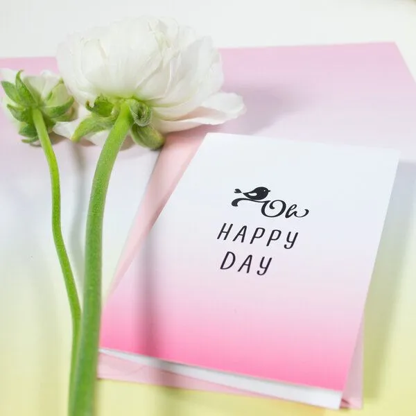 Bow & Hummingbird Bow & Hummingbird Mini-Grußkarte Oh happy Day – Produktbild 2 von 2