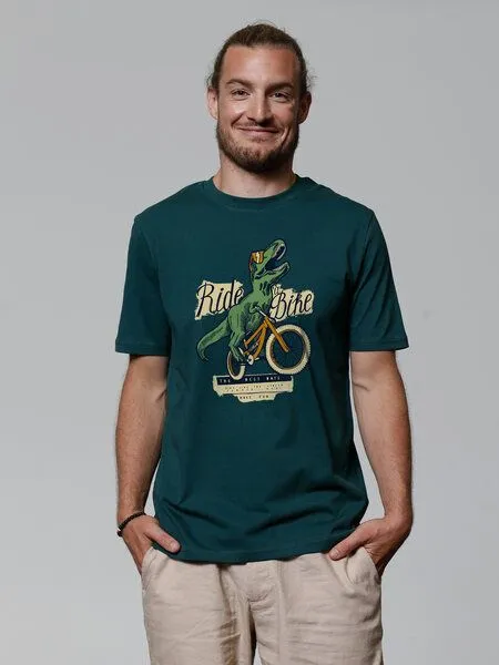 watapparel watapparel T-Shirt Unisex T-Rex Fahrrad, Glazed green, – Produktbild 2 von 3