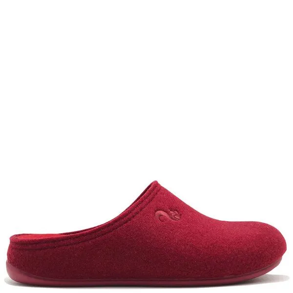 thies Veganer Slipper "thies ® PET" aus recycelten Flaschen, fair produziert, Bordeaux, – Produktbild 1 von 4
