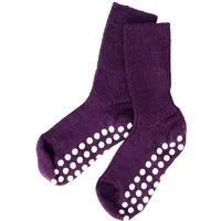 hirsch natur Kinder Stoppersocken Bio-Schurwolle lila Gr. 21-22 – Produktbild 1 von 1