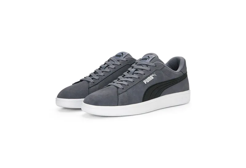 Puma Puma SMASH 3.0 Sneaker klassische Tennissport-Silhouette, gepufferter Schuhkragen, Grau, – Produktbild 1 von 5