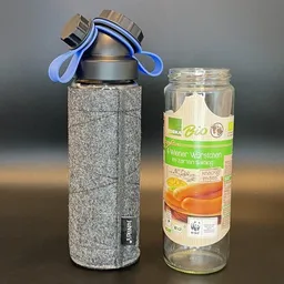 JN JuNiki's JN JuNiki's Set: JuNiki´s Würstchen® Verschluss + Filzhülle grau + Deckelhalter – Produktbild 1 von 1