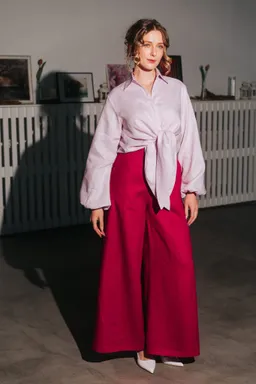 De IONESCU De IONESCU Damen vegan Hose Palazzo Leinen – Produktbild 1 von 1
