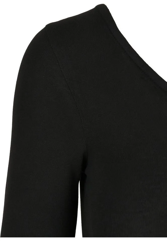Urban Classics Urban Classics Body Urban Classics Damen Ladies Organic Asymmetric One Sleeve Body, Schwarz, – Produktbild 3 von 5