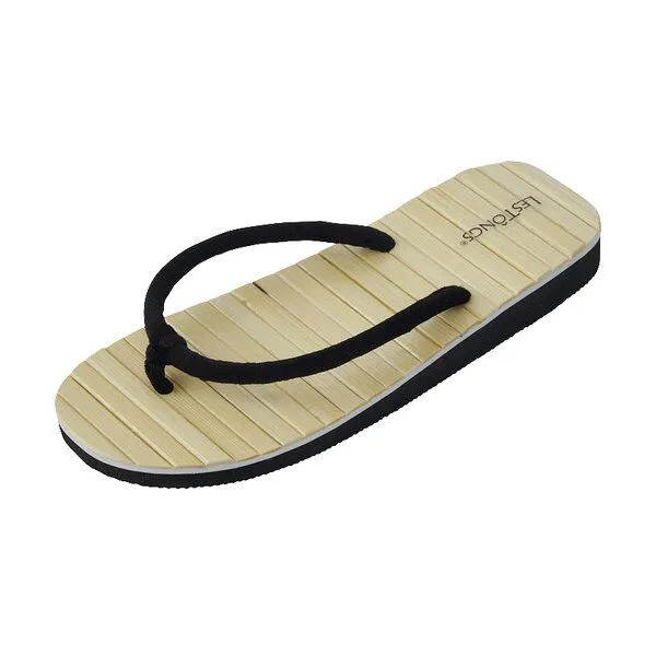 Les Tôngs Les Tôngs BAMBOO-U Zimtlatschen vegane Flip-Flops mit Zimtsohle, Schwarz, – Produktbild 2 von 4