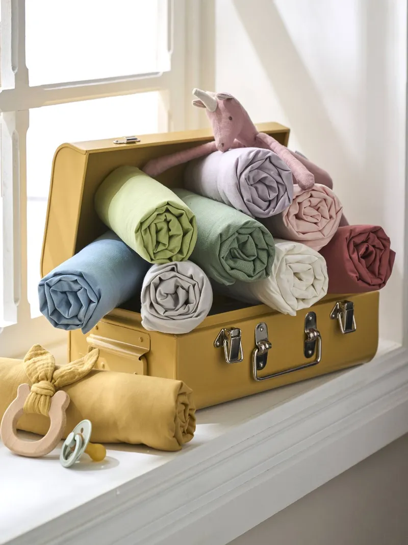 Vertbaudet Baby Spannbettlaken, Blau, – Produktbild 2 von 2