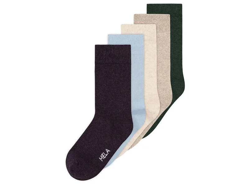 MELA MELA Basic Socken 5 Paare aus 100% Bio-Baumwolle, Mix winter woods, – Produktbild 1 von 2