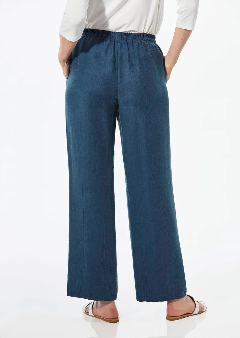 Goldner Weite Hose VERA mit leichtem Glanz - marine - Gr. 205 von Goldner Fashion, Blau, – Produktbild 3 von 3