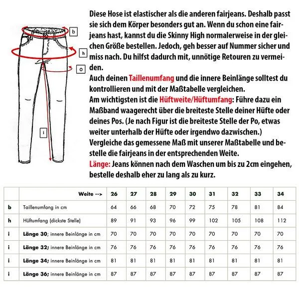 fairjeans fairjeans Röhrenjeans SKINNY HIGH WAVES, eng und elastisch mit hohem Bund, leicht verwaschen – Produktbild 2 von 5