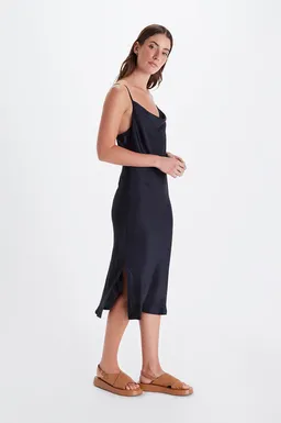 Neu Nomads Neu Nomads Damen vegan Kleid Cowl Neck Schwarz – Produktbild 1 von 1