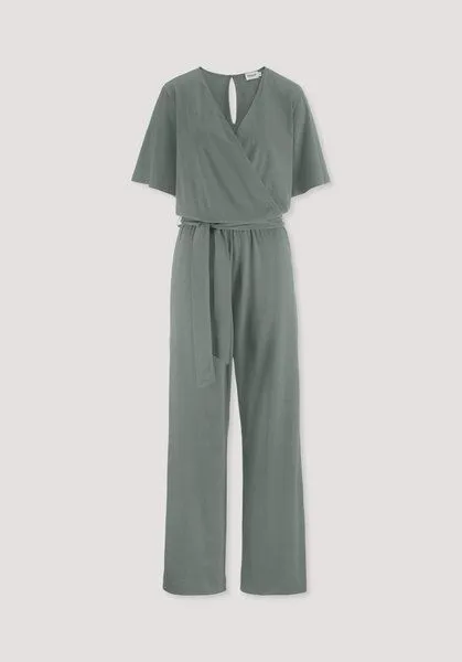 hessnatur hessnatur Jersey Overall Regular in reiner Bio-Baumwolle, Mattgrün, – Produktbild 4 von 4