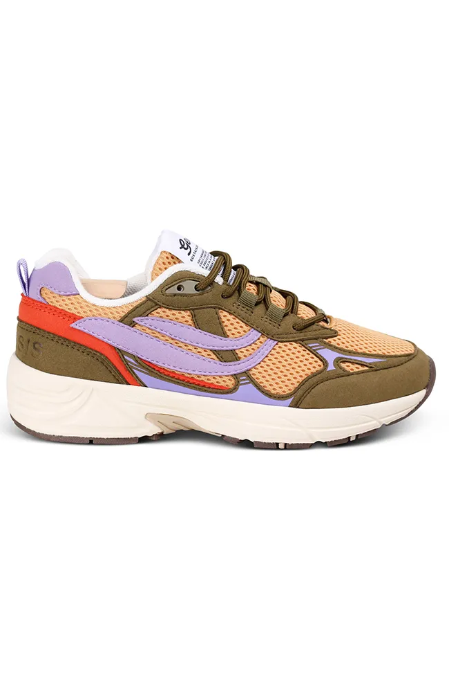 Genesis Genesis Damen vegan Turnschuhe G-Eco'99 Multi Olive Senf Lavendel, Olivgrün, – Produktbild 1 von 2