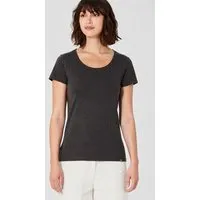 HempAge HempAge Damen T-Shirt mit Rollsaum Hanf/Bio-Baumwolle, Black, – Produktbild 1 von 1