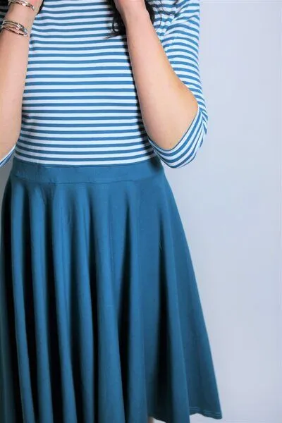 Frija Omina Frija Omina Bio Kleid "Vrida", Petrol / streifen, – Produktbild 3 von 3