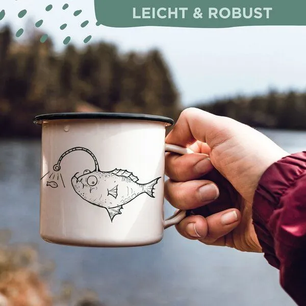 LIGARTI Emaille Tasse – Anglerfisch – LIGARTI Tiermanufaktur – Produktbild 4 von 4