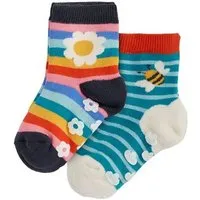 Frugi Frugi Stoppersocken Rainbow Daisy 2er Set Grippy Socks 2 Pack – Produktbild 1 von 1