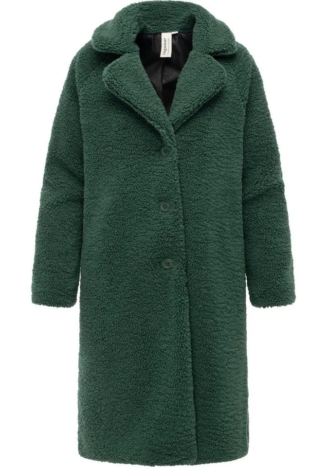 ragwear ragwear Fellimitatmantel Tedyco YOUMODO flauschige Übergangsjacke aus kuscheligem Teddyfleece, Grün, – Produktbild 2 von 3