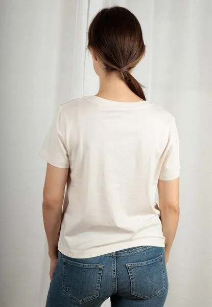 TORLAND TORLAND Damen T-Shirt mit V- Ausschnitt ISLA, Natur (natural raw), – Produktbild 2 von 4