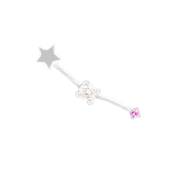 Eppi Eppi Goldener Ohrring mit Sternzeichen Aries, Weiss, – Produktbild 1 von 2