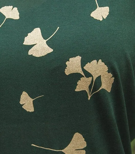 päfjes päfjes Ginkgo Blätter - Fair gehandeltes Frauen Flowshirt, Grün, – Produktbild 4 von 4