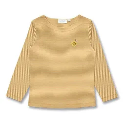 Sense Organics Sense Organics Mädchen Langarmshirt in Currygelb-weiß geringelt, Modell ALUNA – Produktbild 1 von 1